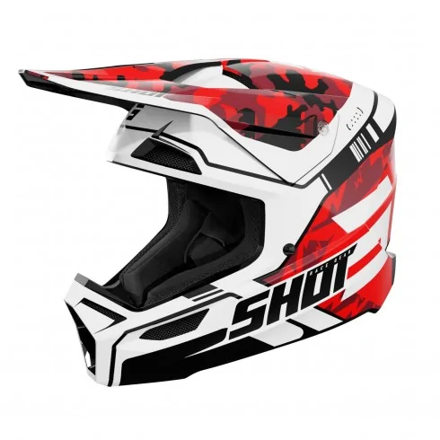 SHOT FURIOUS Flash Red Glossy offroadowy kask motocyklowy Quad Motocross