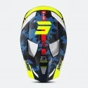 SHOT FURIOUS KID Flash Blue Neon dziecięcy offroadowy kask motocyklowy Quad Motocross żółty fluo połysk