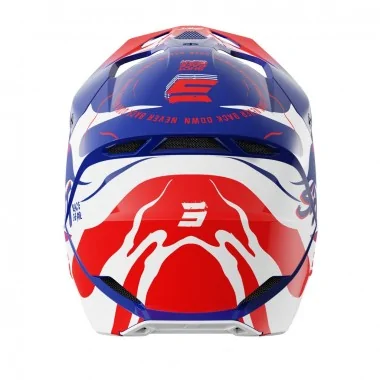 SHOT FURIOUS KID BEAST BLUE RED GLOSSY dziecięcy offroadowy kask motocyklowy Quad Motocross połysk