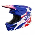 SHOT FURIOUS KID BEAST BLUE RED GLOSSY dziecięcy offroadowy kask motocyklowy Quad Motocross połysk