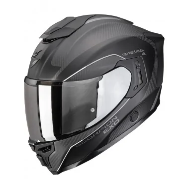SCORPION EXO-1500 AIR Carbon integralny kask motocyklowy czarny mat srebrny
