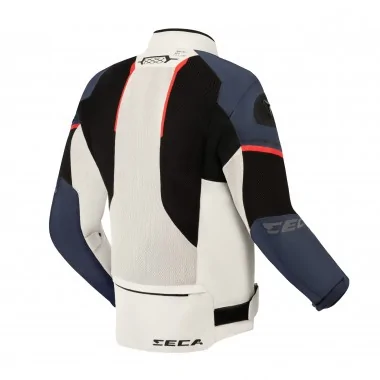 SECA Airflow III tekstylna kurtka motocyklowa niebiesko szara