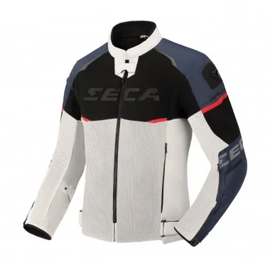 SECA Airflow III tekstylna kurtka motocyklowa niebiesko szara