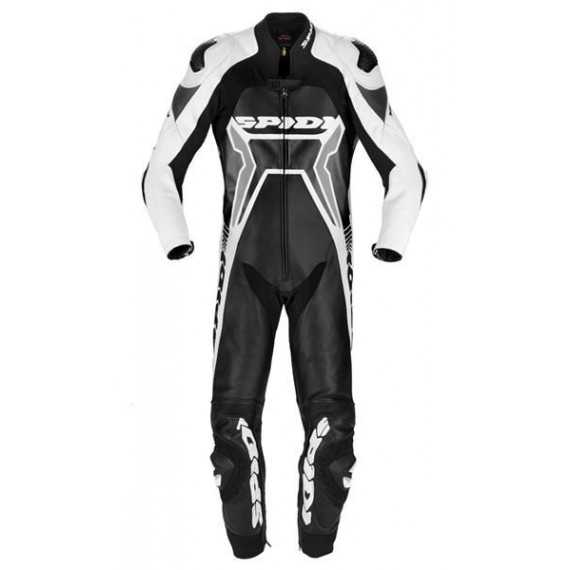 SPIDI Y140 011 Warrior 2 Wind Pro 011 Klasyczny sportowy kombinezon motocyklowy czarno-biały
