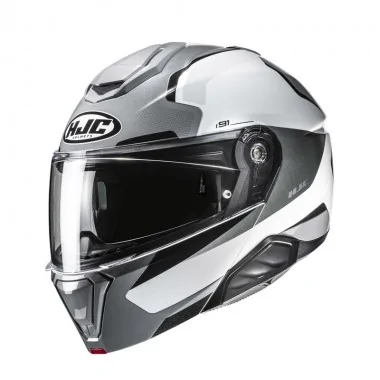 HJC i91 Felio Grey White MC5 szczękowy kask motocyklowy biała perła