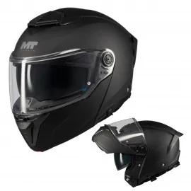 MT Atom 2 SV Pure A1 szczękowy kask motocyklowy czarny mat pinlock w zestawie