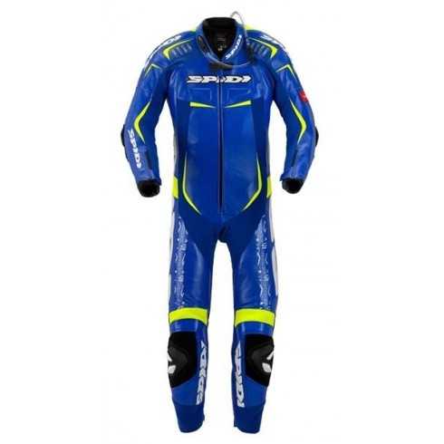 SPIDI Y134 477 Track Wind Replica Evo Sportowy kombinezon do agresywnej jazdy motocyklem niebieski SPIDI Y134 477 Track Wind Replica Evo Sportowy kombinezon do agresywnej jazdy motocyklem niebieski
