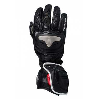 RICHA X-PRO Sportowe skórzane rękawice motocyklowe czarne