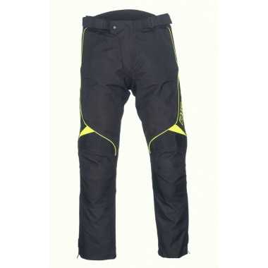 RICHA CAMARGUE Tekstylne spodnie motocyklowe czarne/zielone fluo