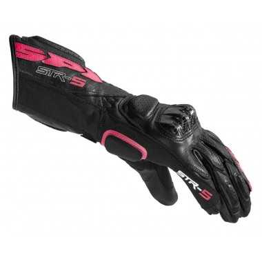 SPIDI A189 545 STR-5 Lady Damskie sportowe rękawice motocyklowe skórzane różowe