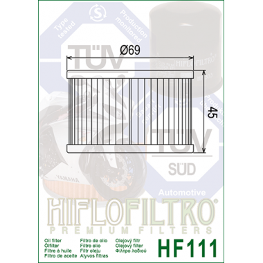 HIFLO HF 111 Filtr oleju HONDA CX 500/ TRX 400-680