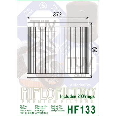 HIFLO HF 133 Filtr oleju SUZUKI