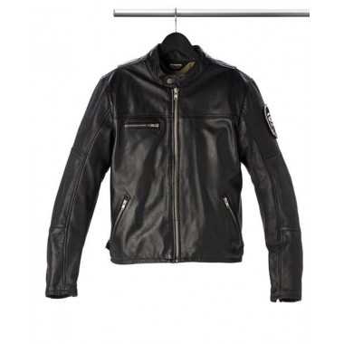 SPIDI P165 026 Originals Leather Man Skórzana kurtka motocyklowa w stylu vintage czarna