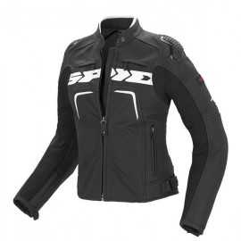 SPIDI P147 011 Evorider Leather Lady Damska kurtka motocyklowa skórzana czarno-biała