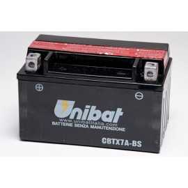 UNIBAT CBTX7A-BS Akumulator motocyklowy bezobsługowy 12V 6Ah lewy+