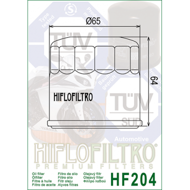 HIFLO HF 204C Filtr oleju HONDA, KAWASAKI chromowany