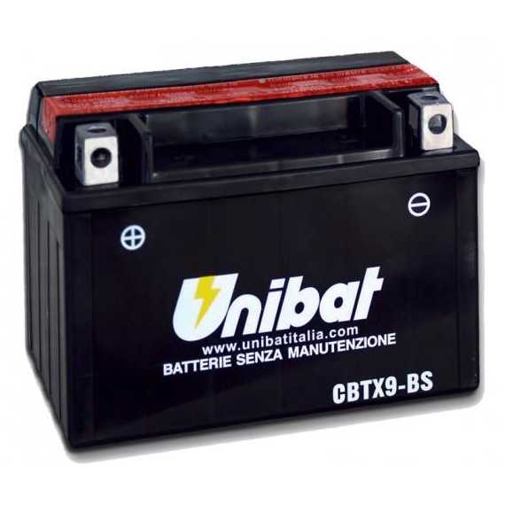 UNIBAT CBTX9-BS Akumulator motocyklowy bezobsługowy 12V 9Ah lewy+