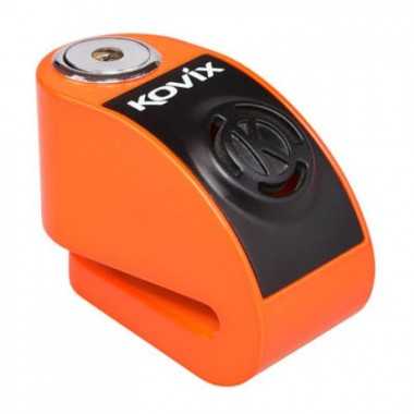 KOVIX KD6 Blokada tarczy hamulcowej z alarmem pomarańczowa fluo