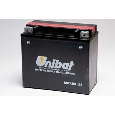 UNIBAT CBTX20L-BS Akumulator motocyklowy bezobsługowy 12V 18Ah prawy+