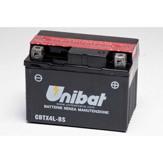 UNIBAT CBTX4L-BS Akumulator motocyklowy bezobsługowy 12V 3Ah prawy+